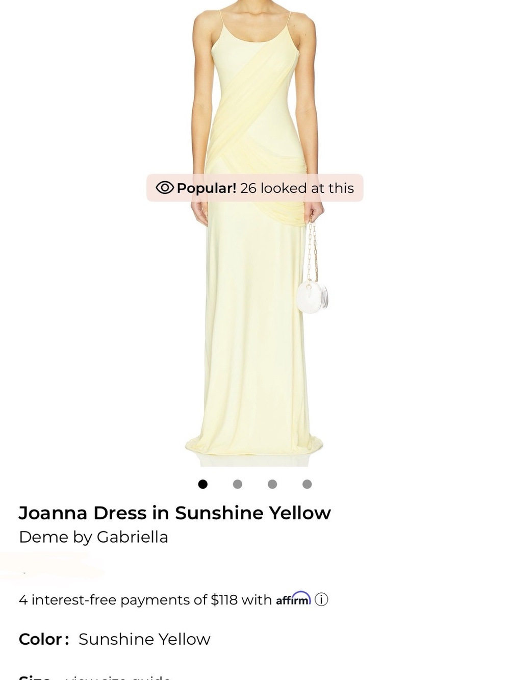 Deme by Gabriella Joanna Dress in Sunshine Yellow - Picture 1 of 9